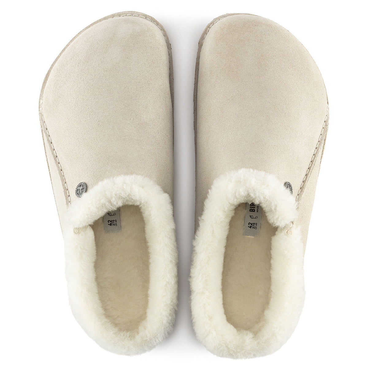 Zermatt Premium Suede Leather in Color Antique White | Birkenstock