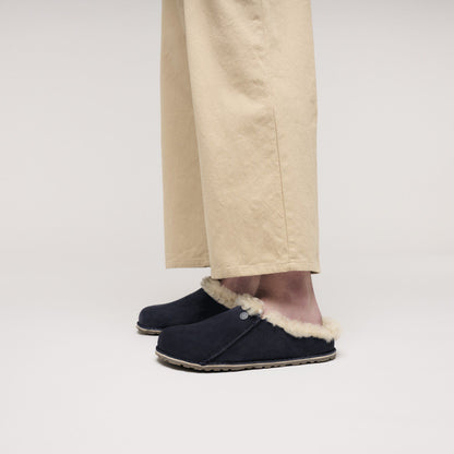 Zermatt Premium Shearling Suede Leather in Color Midnight Blue | Birkenstock