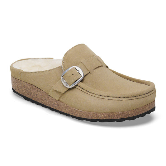 Buckley Shearling Suede Leather in Color Taupe | Birkenstock
