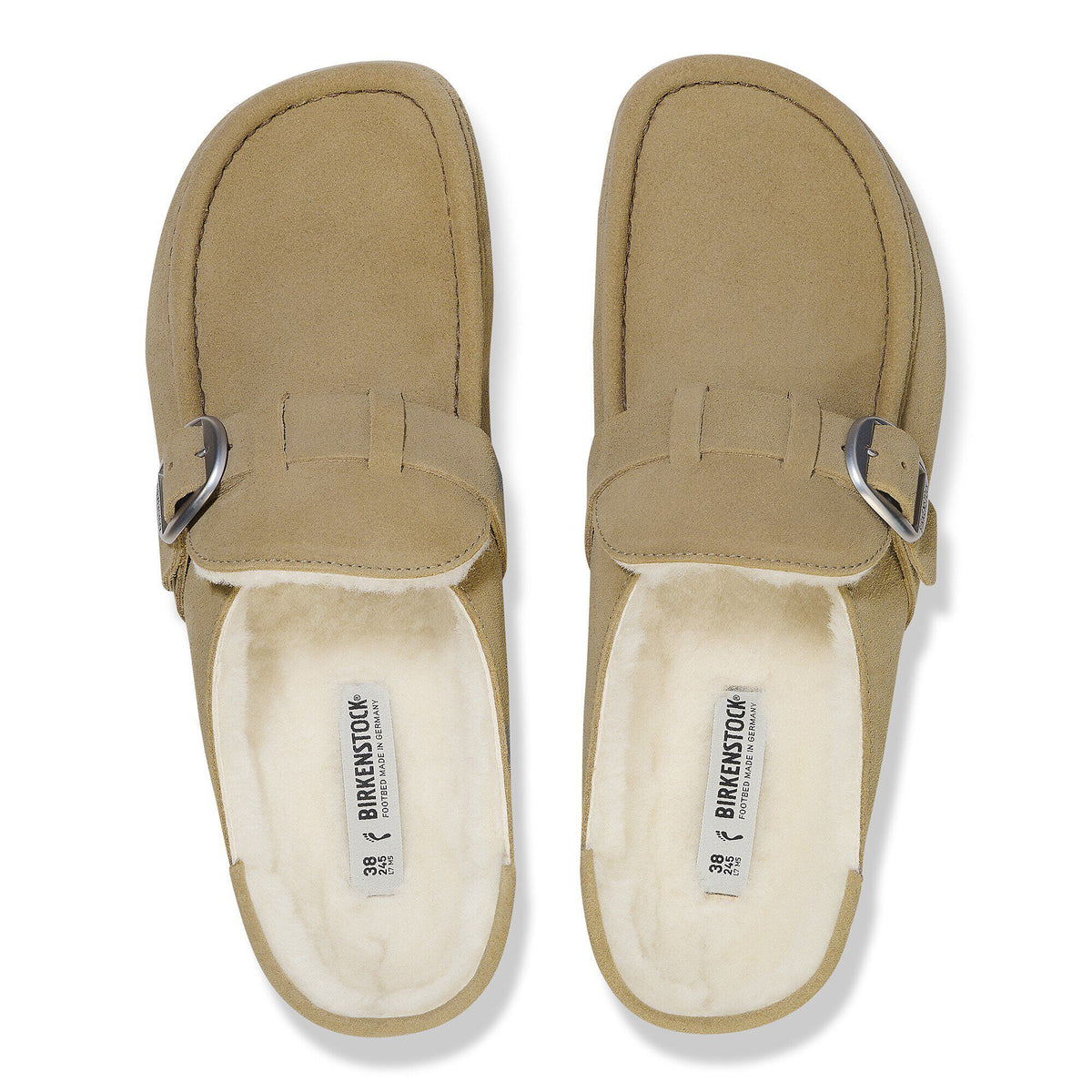 Buckley Shearling Suede Leather in Color Taupe | Birkenstock