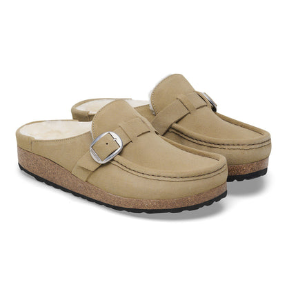 Buckley Shearling Suede Leather in Color Taupe | Birkenstock