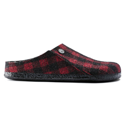 Zermatt Shearling Felt in Color Plaid Red | Birkenstock