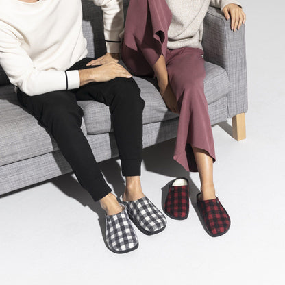 Zermatt Shearling Felt in Color Plaid Red | Birkenstock
