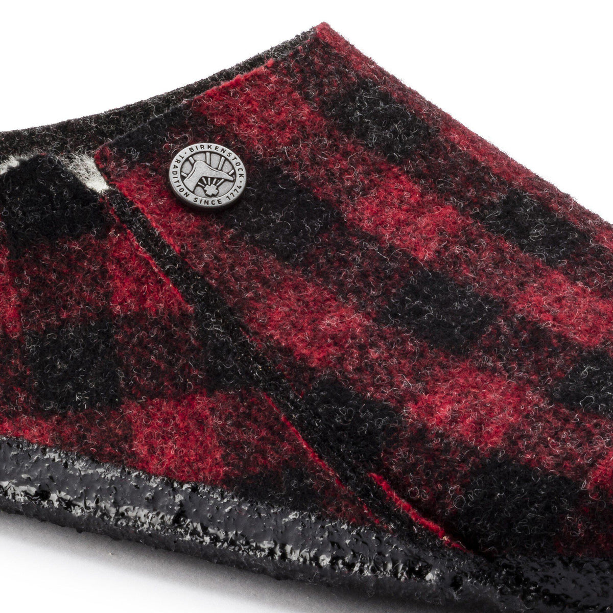 Zermatt Shearling Felt in Color Plaid Red | Birkenstock