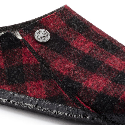 Zermatt Shearling Felt in Color Plaid Red | Birkenstock