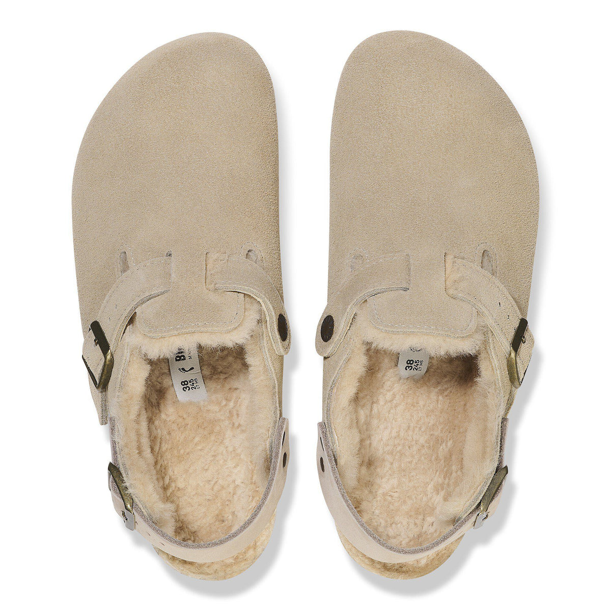 Tokio Shearling Suede Leather in Color Taupe | Birkenstock