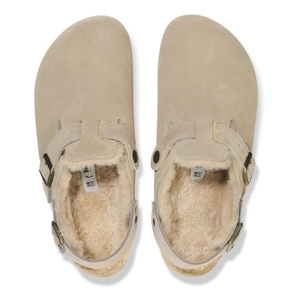 Tokio Shearling Suede Leather in Color Taupe | Birkenstock