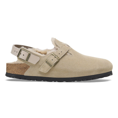Tokio Shearling Suede Leather in Color Taupe | Birkenstock