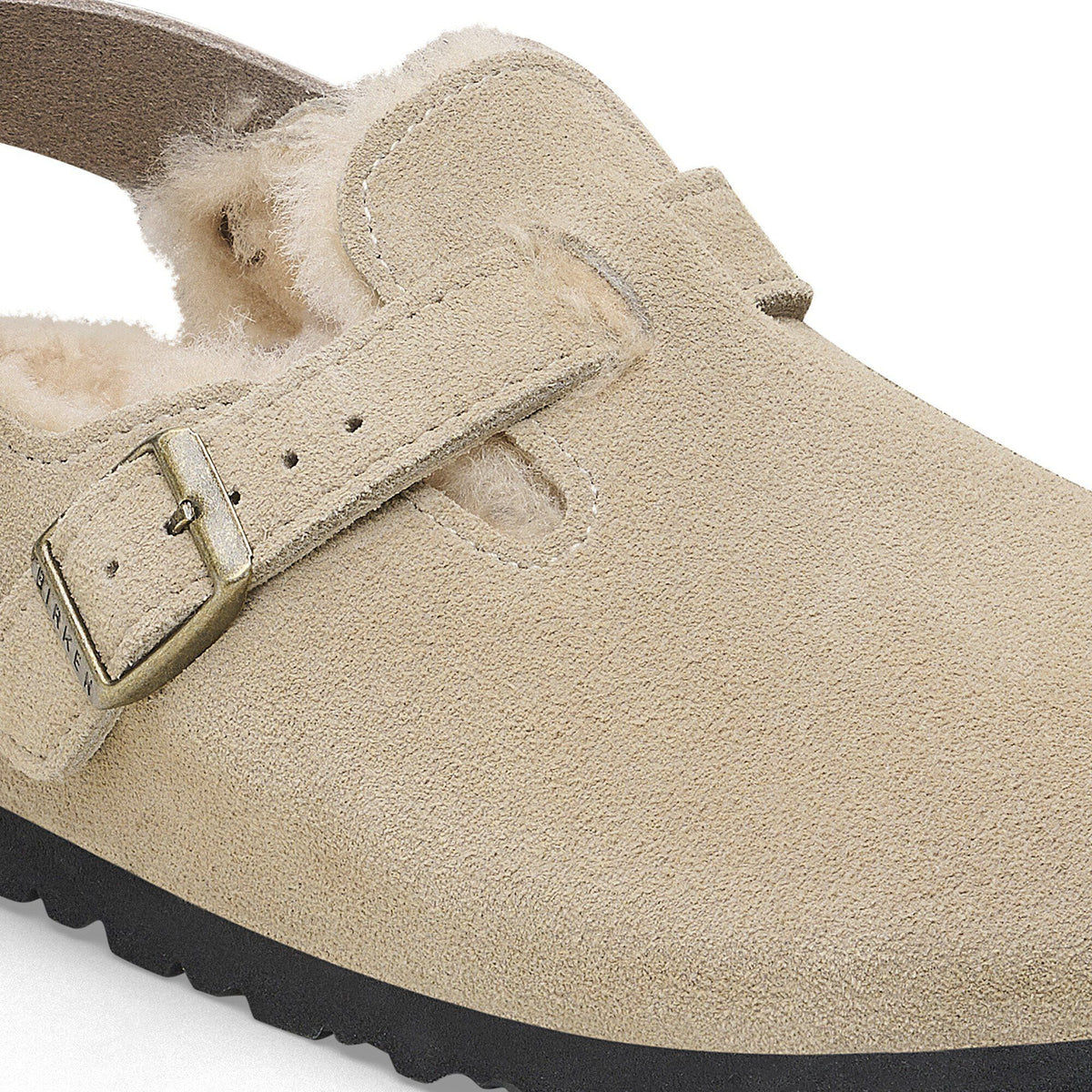 Tokio Shearling Suede Leather in Color Taupe | Birkenstock