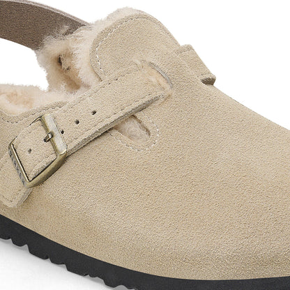 Tokio Shearling Suede Leather in Color Taupe | Birkenstock