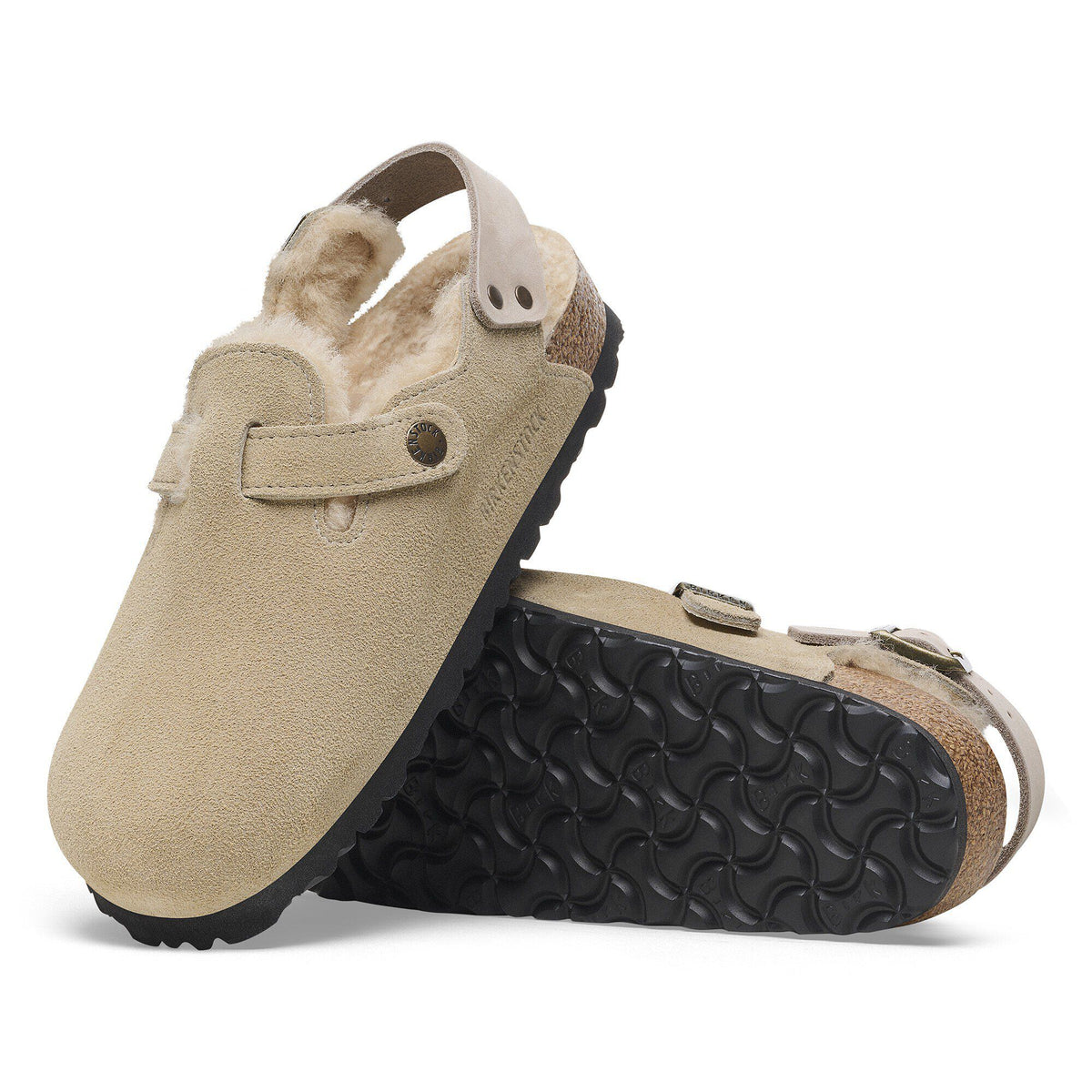 Tokio Shearling Suede Leather in Color Taupe | Birkenstock