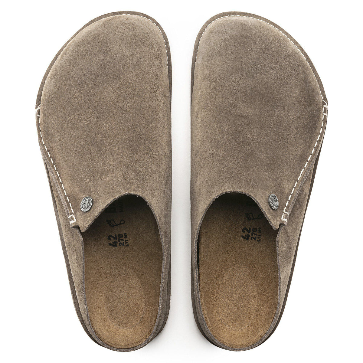 Zermatt Premium Suede Leather in Color Gray Taupe | Birkenstock