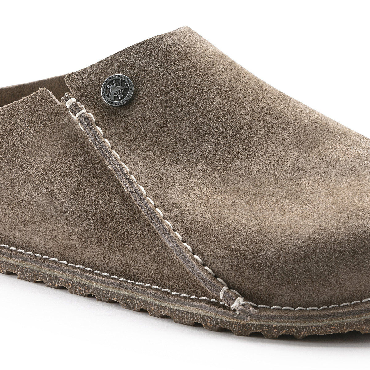 Zermatt Premium Suede Leather in Color Gray Taupe | Birkenstock