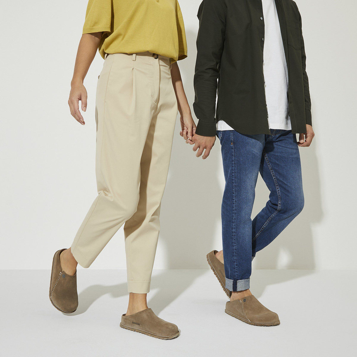 Zermatt Premium Suede Leather in Color Gray Taupe | Birkenstock