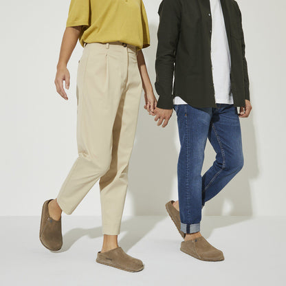 Zermatt Premium Suede Leather in Color Gray Taupe | Birkenstock