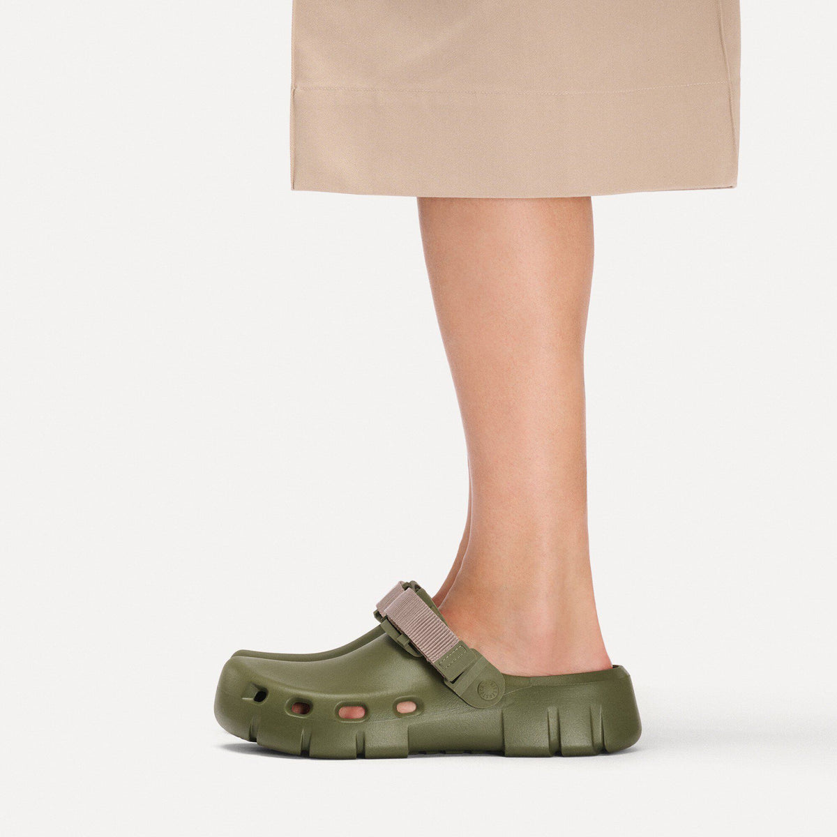 Birki Flow EVA in Color Khaki/Gray Taupe | Birkenstock