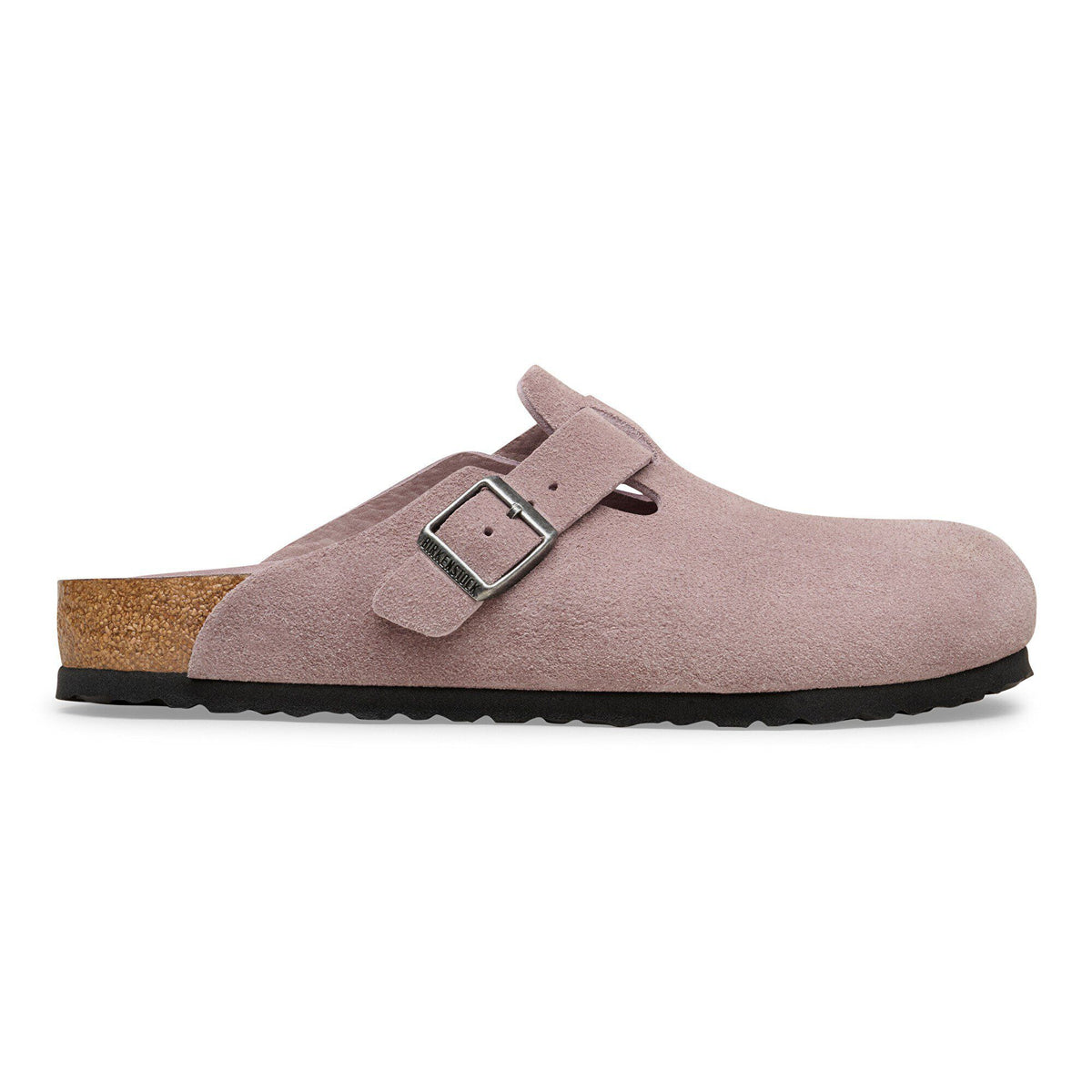 Boston Soft Footbed Suede Leather in Color Faded Purple | Birkenstock
