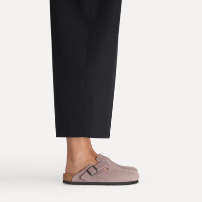 Boston Soft Footbed Suede Leather in Color Faded Purple | Birkenstock