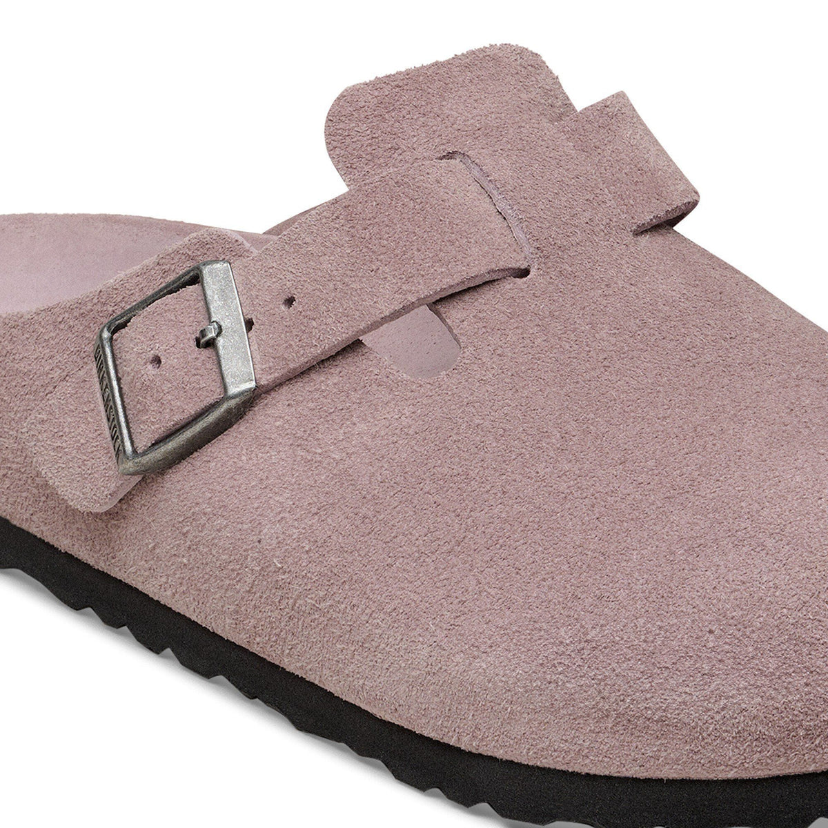 Boston Soft Footbed Suede Leather in Color Faded Purple | Birkenstock