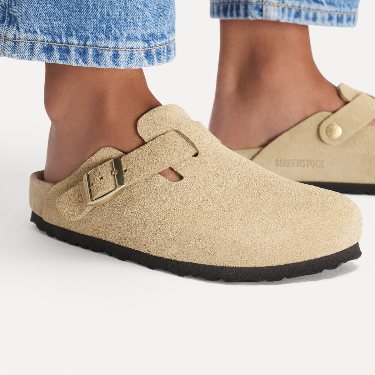 Boston Suede Leather in Color Taupe | Birkenstock