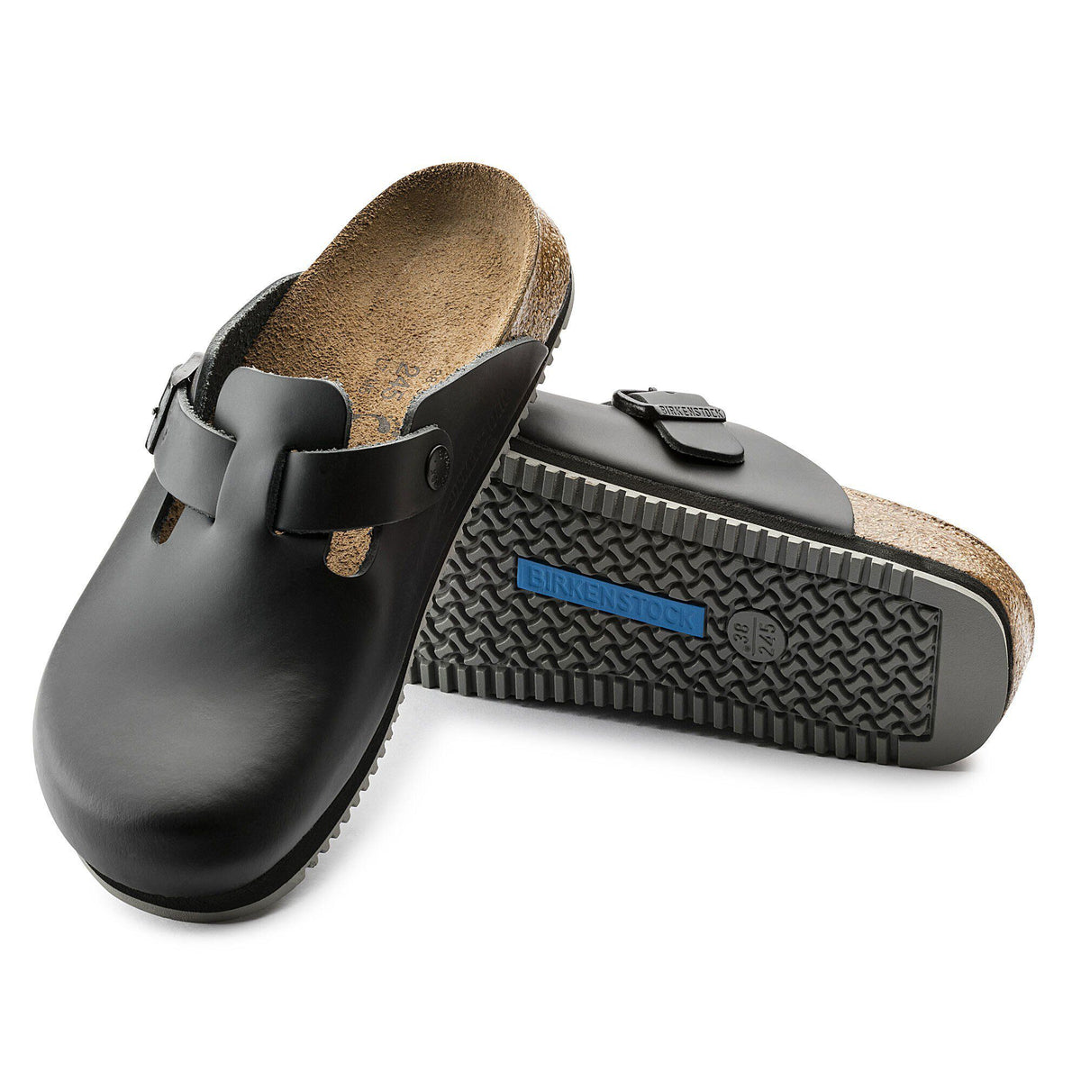 Boston Super Grip Leather in Color Black | Birkenstock