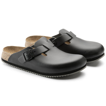 Boston Super Grip Leather in Color Black | Birkenstock