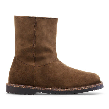 Uppsala Zip Shearling Suede Leather in Color Dark Tea | Birkenstock