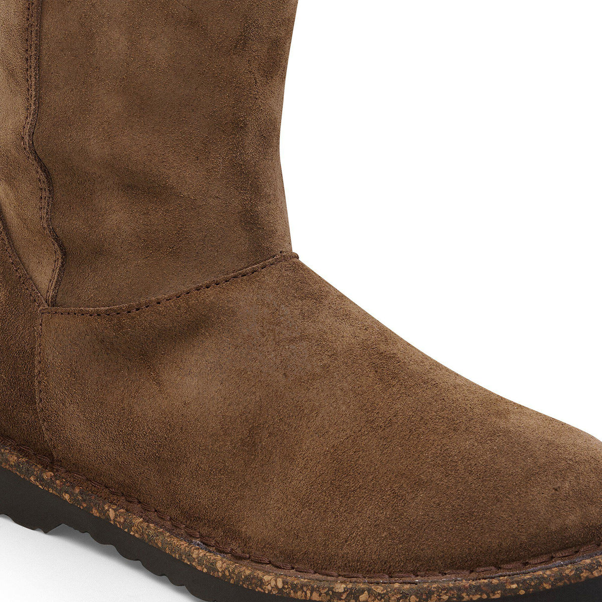 Uppsala Zip Shearling Suede Leather in Color Dark Tea | Birkenstock