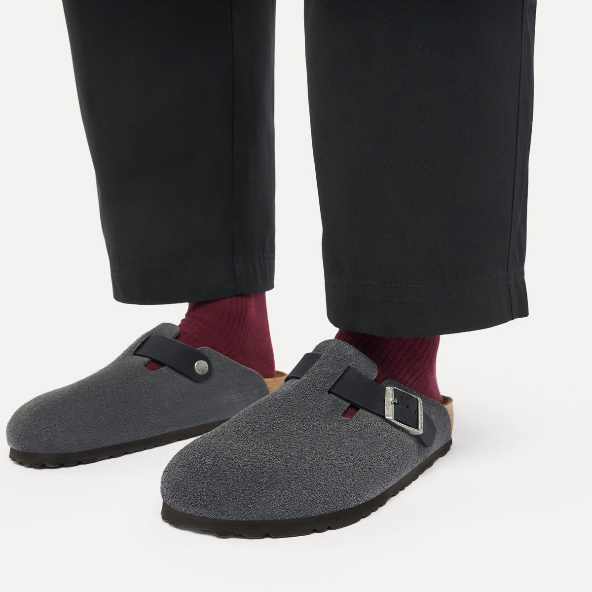 Boston Mixed Leather in Color Charcoal | Birkenstock