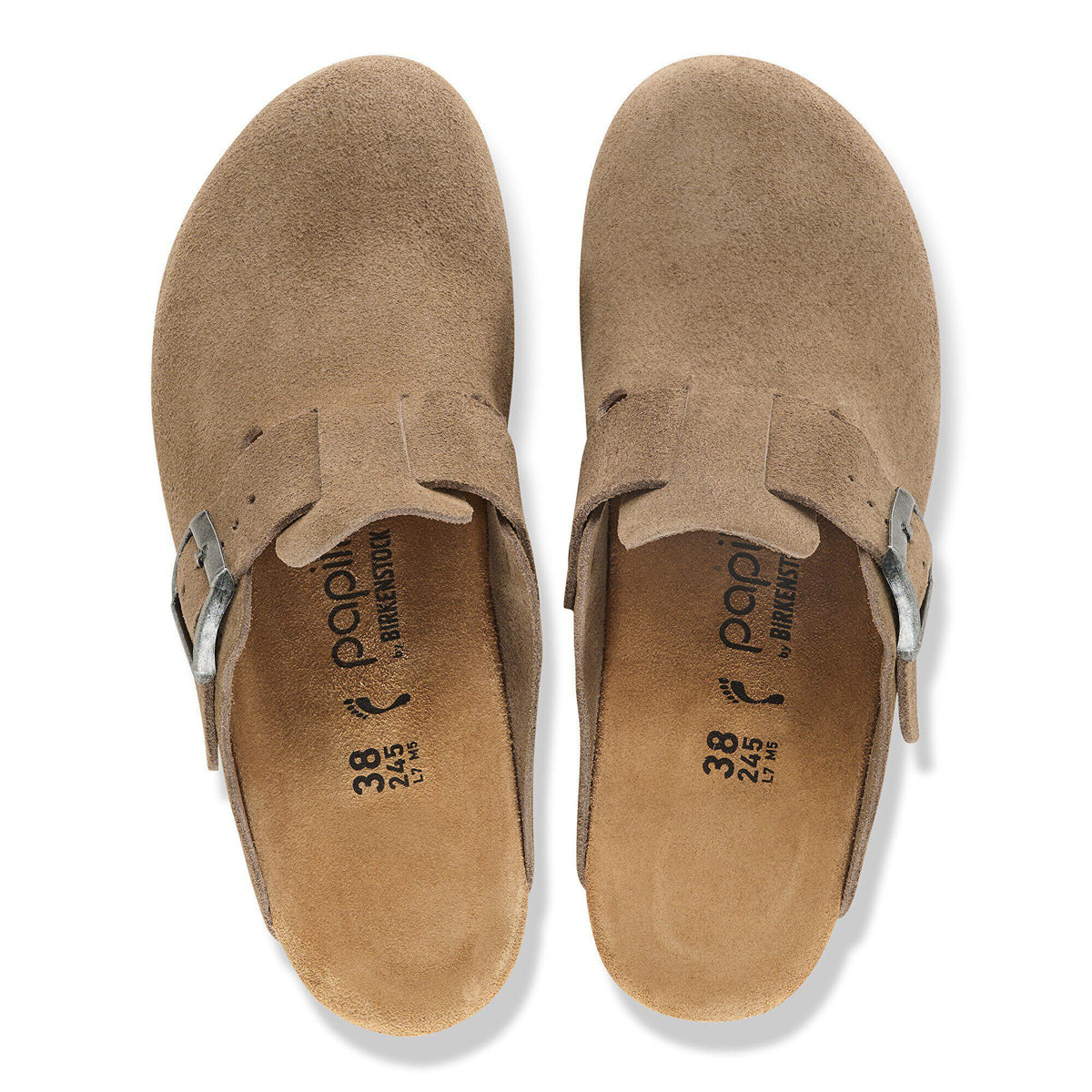 Fanny Suede Leather in Color Gray Taupe/ Black | Birkenstock