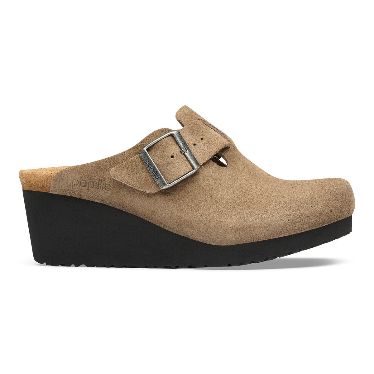 Fanny Suede Leather in Color Gray Taupe/ Black | Birkenstock