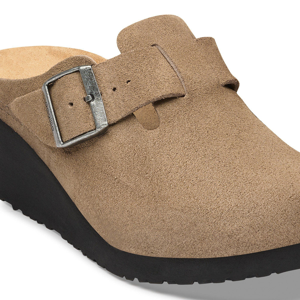 Fanny Suede Leather in Color Gray Taupe/ Black | Birkenstock