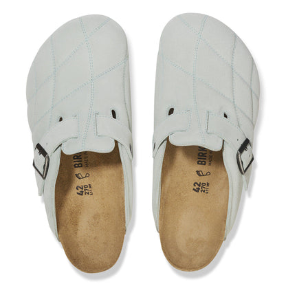 Boston Quilted Suede Leather in Color Aqua | Birkenstock