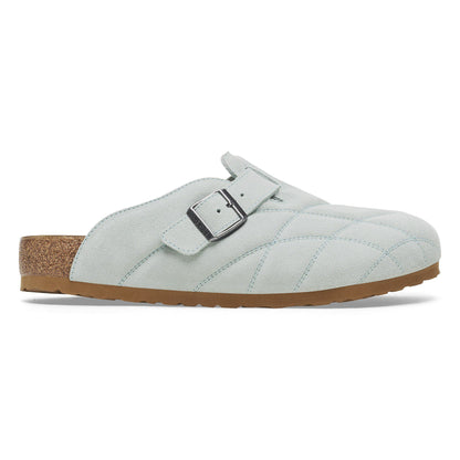 Boston Quilted Suede Leather in Color Aqua | Birkenstock