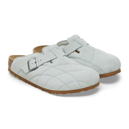 Boston Quilted Suede Leather in Color Aqua | Birkenstock