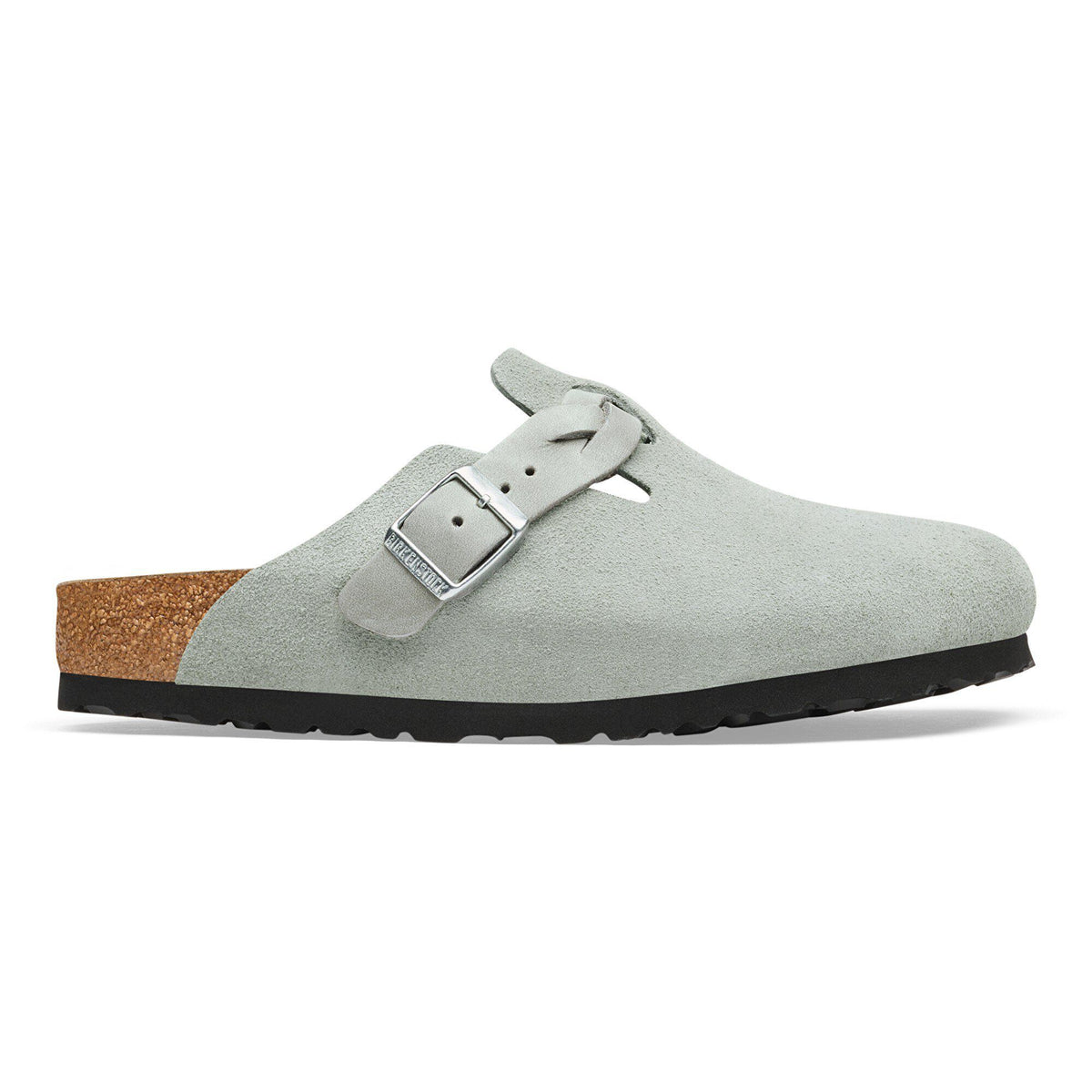 Boston Braided Suede Leather in Color Pure Sage | Birkenstock