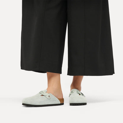 Boston Braided Suede Leather in Color Pure Sage | Birkenstock