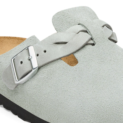 Boston Braided Suede Leather in Color Pure Sage | Birkenstock