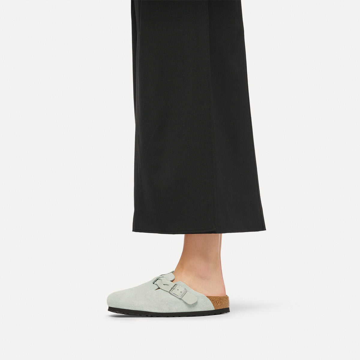 Boston Braided Suede Leather in Color Pure Sage | Birkenstock