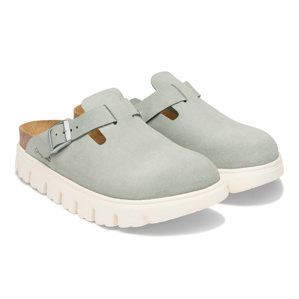 Boston Chunky Suede Leather in Color Pure Sage | Birkenstock