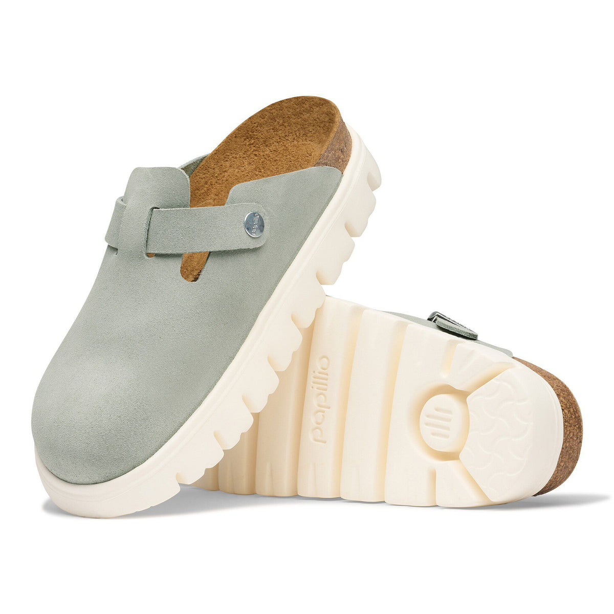 Boston Chunky Suede Leather in Color Pure Sage | Birkenstock