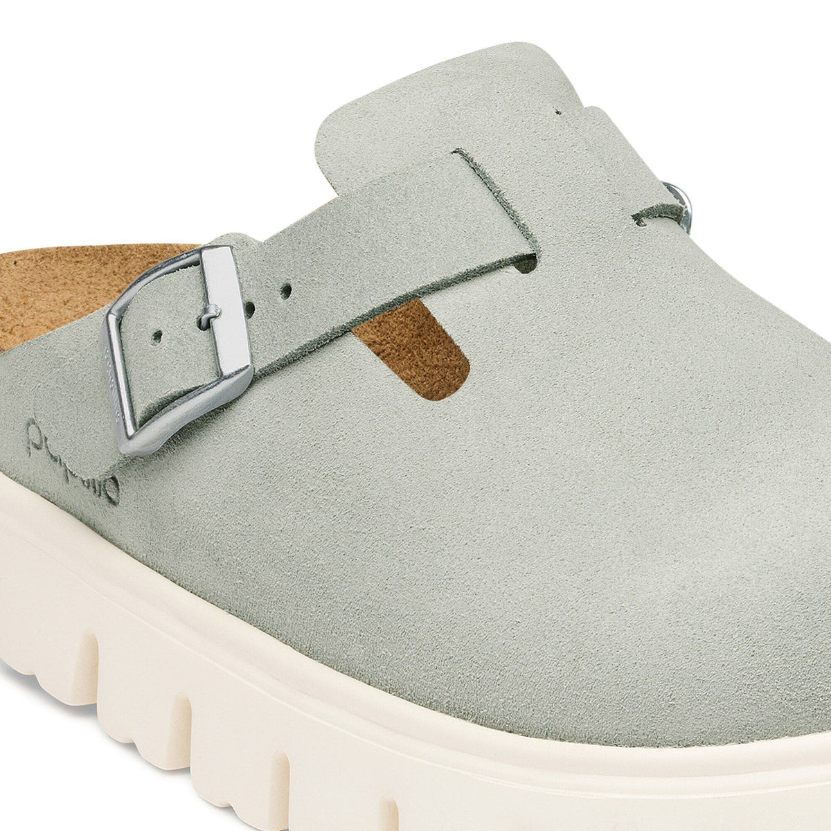 Boston Chunky Suede Leather in Color Pure Sage | Birkenstock