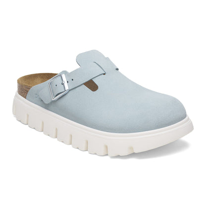 Boston Chunky Suede Leather in Color Baby Blue | Birkenstock