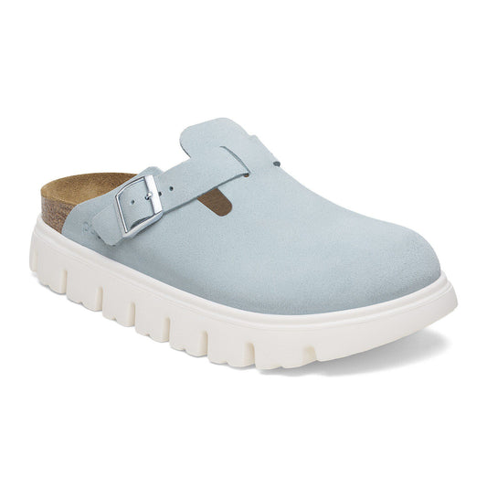 Boston Chunky Suede Leather in Color Baby Blue | Birkenstock