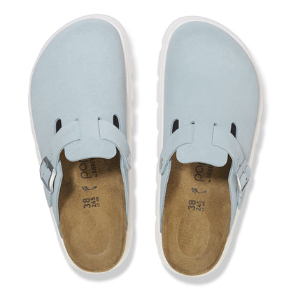 Boston Chunky Suede Leather in Color Baby Blue | Birkenstock