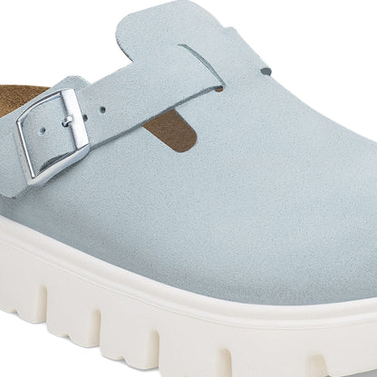 Boston Chunky Suede Leather in Color Baby Blue | Birkenstock
