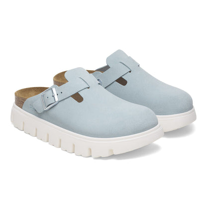Boston Chunky Suede Leather in Color Baby Blue | Birkenstock