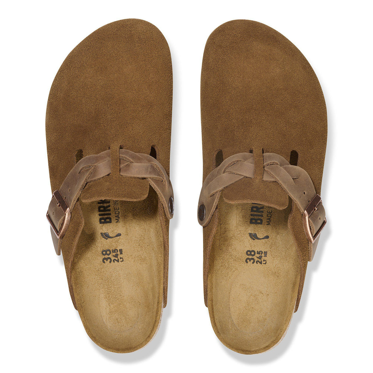 Boston Braided Suede Leather in Color Mink | Birkenstock