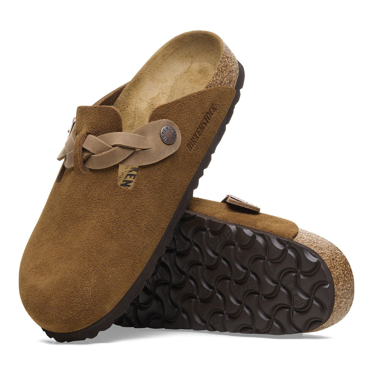 Boston Braided Suede Leather in Color Mink | Birkenstock