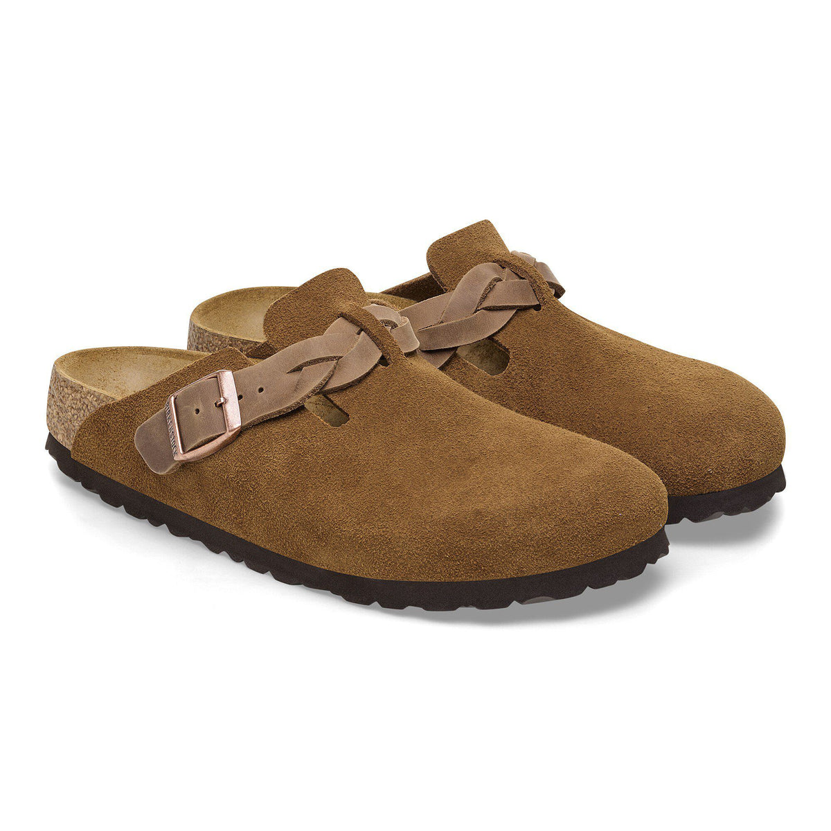 Boston Braided Suede Leather in Color Mink | Birkenstock